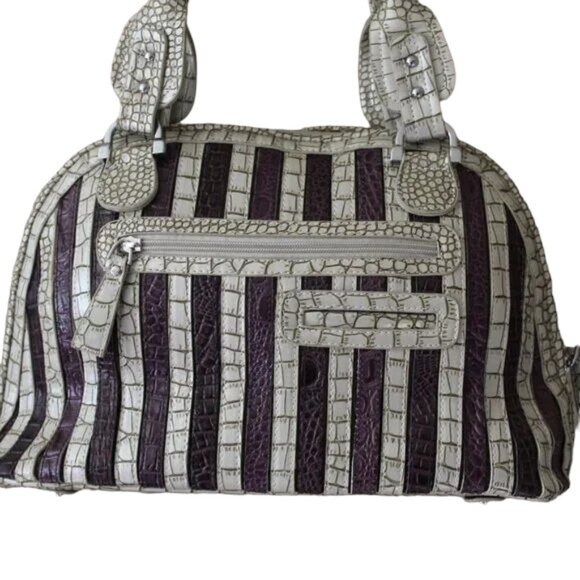 Source Unknown Handbags - Gorgeous Faux Reptile Skin Cruelty Free Purse Satchel - Purple, NWOT's